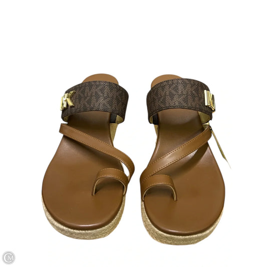 Sandals Designer By Michael Kors In Brown, Size: 7