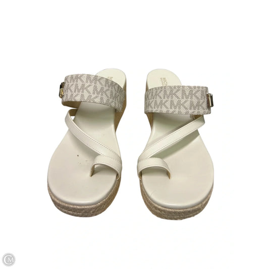 Sandals Heels Wedge By Michael By Michael Kors In White, Size: 7
