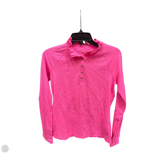 Top Long Sleeve Designer By Lilly Pulitzer In Pink, Size: S