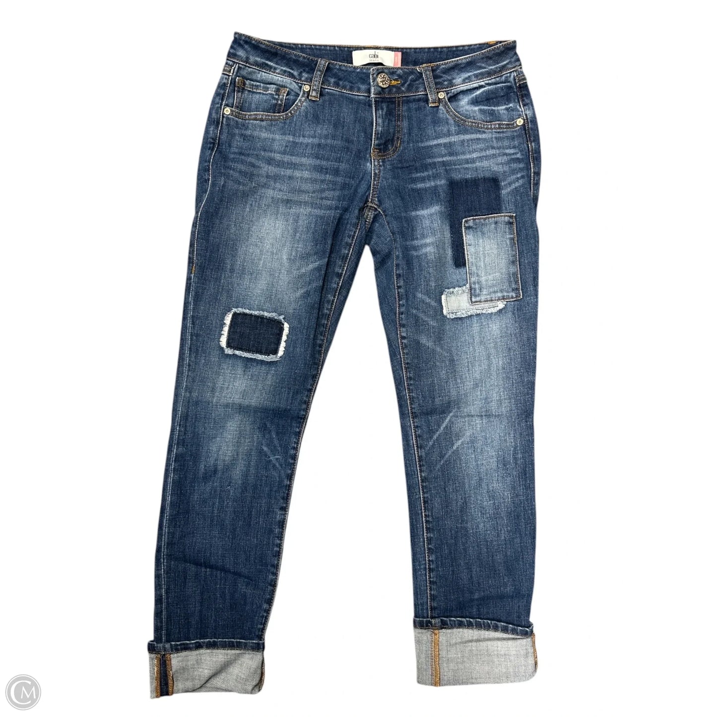 Jeans Straight By Cabi In Blue Denim, Size: 2