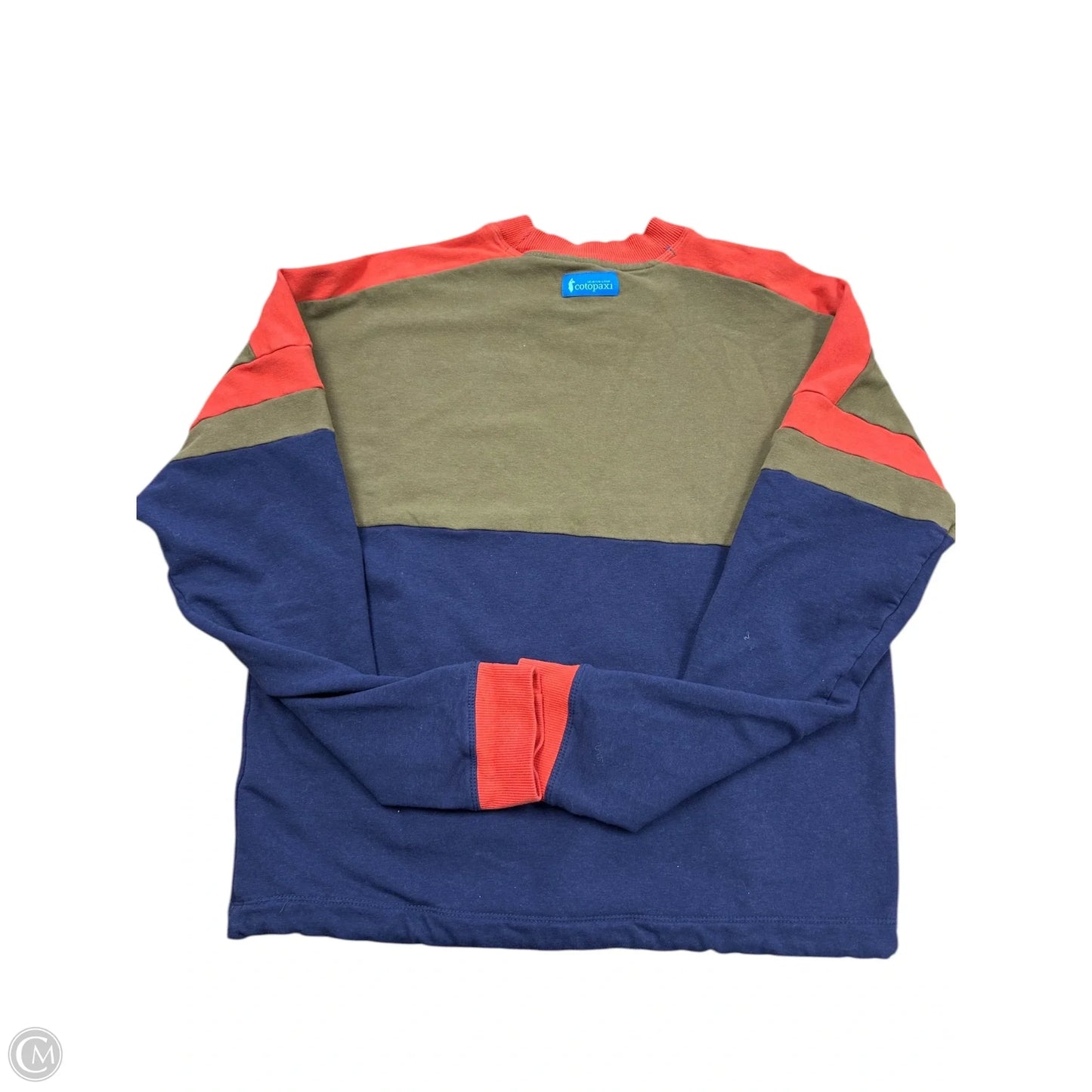 Athletic Sweatshirt Crewneck By Cotopaxi In Blue & Green, Size: M