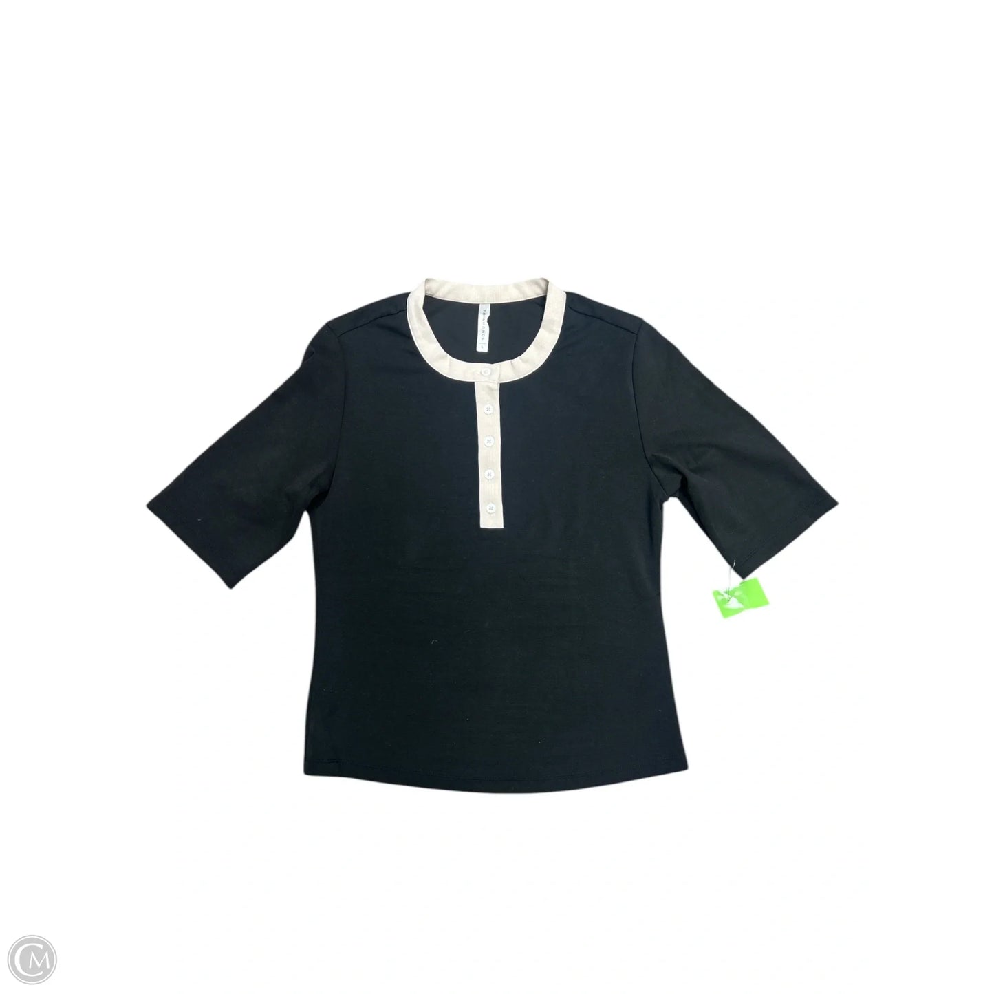 Top Short Sleeve By Cma In Black, Size: L