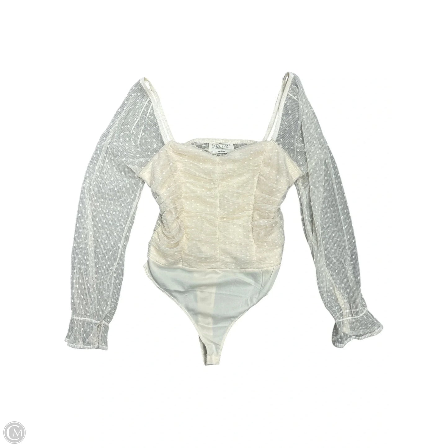 Bodysuit By Clothes Mentor In Cream, Size: L