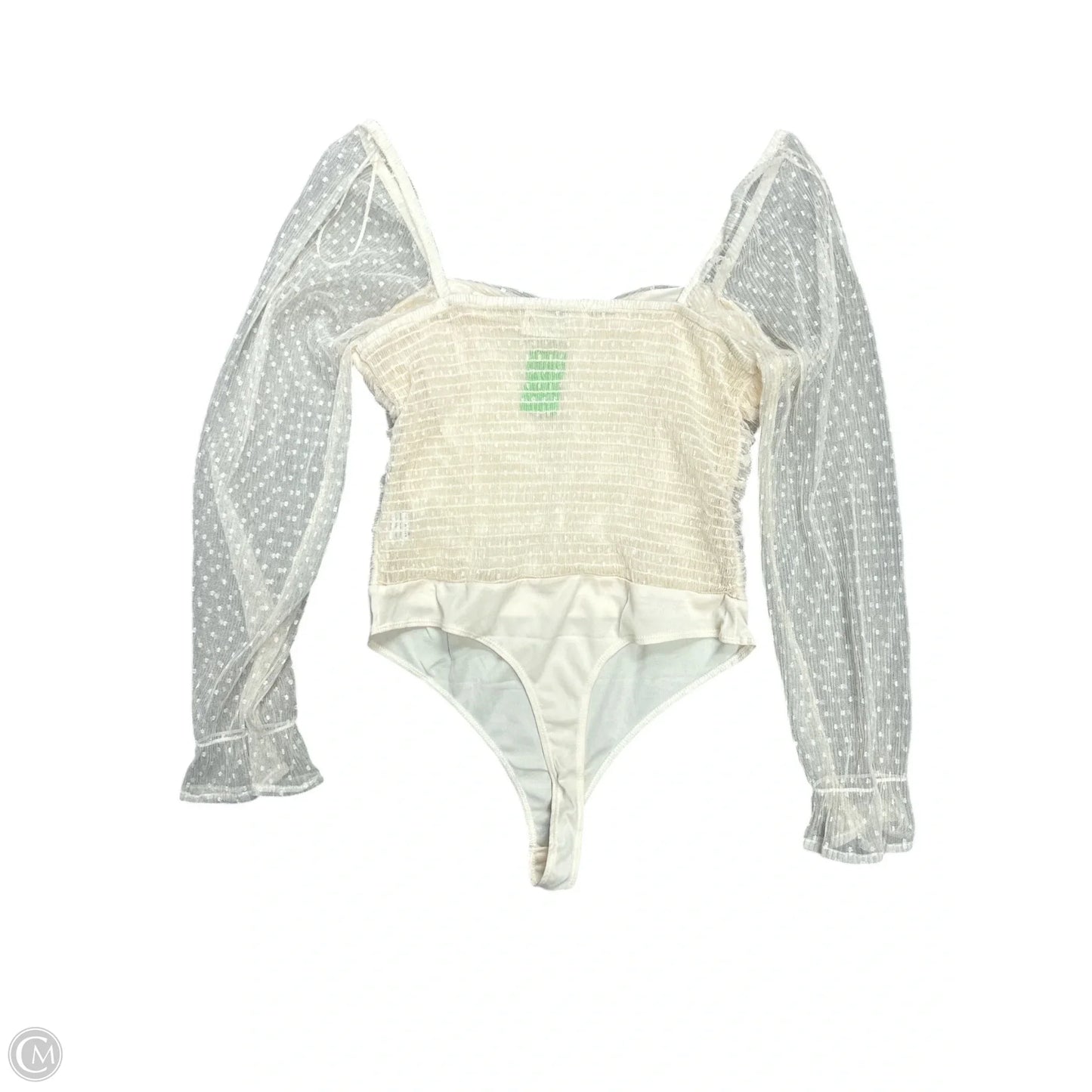 Bodysuit By Clothes Mentor In Cream, Size: L