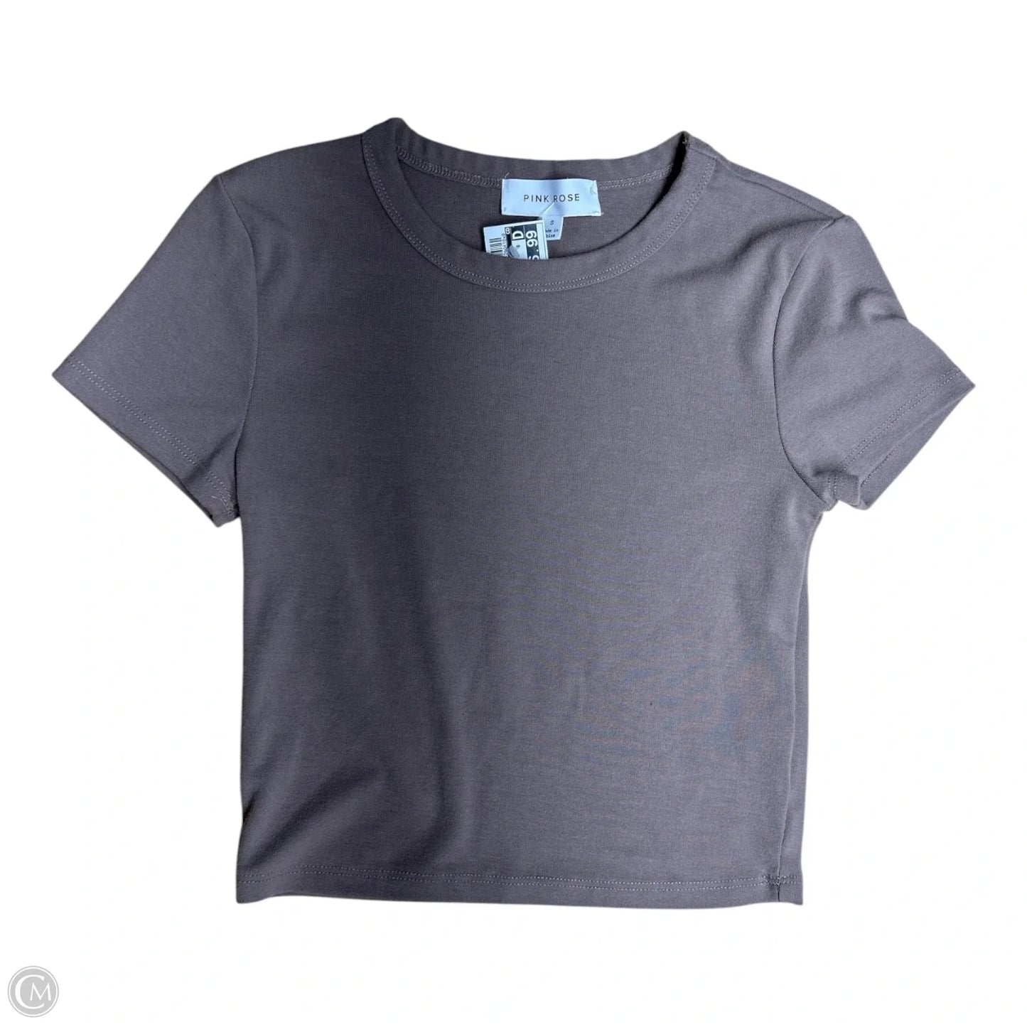 Top Short Sleeve Basic By Pink Rose In Brown, Size: S