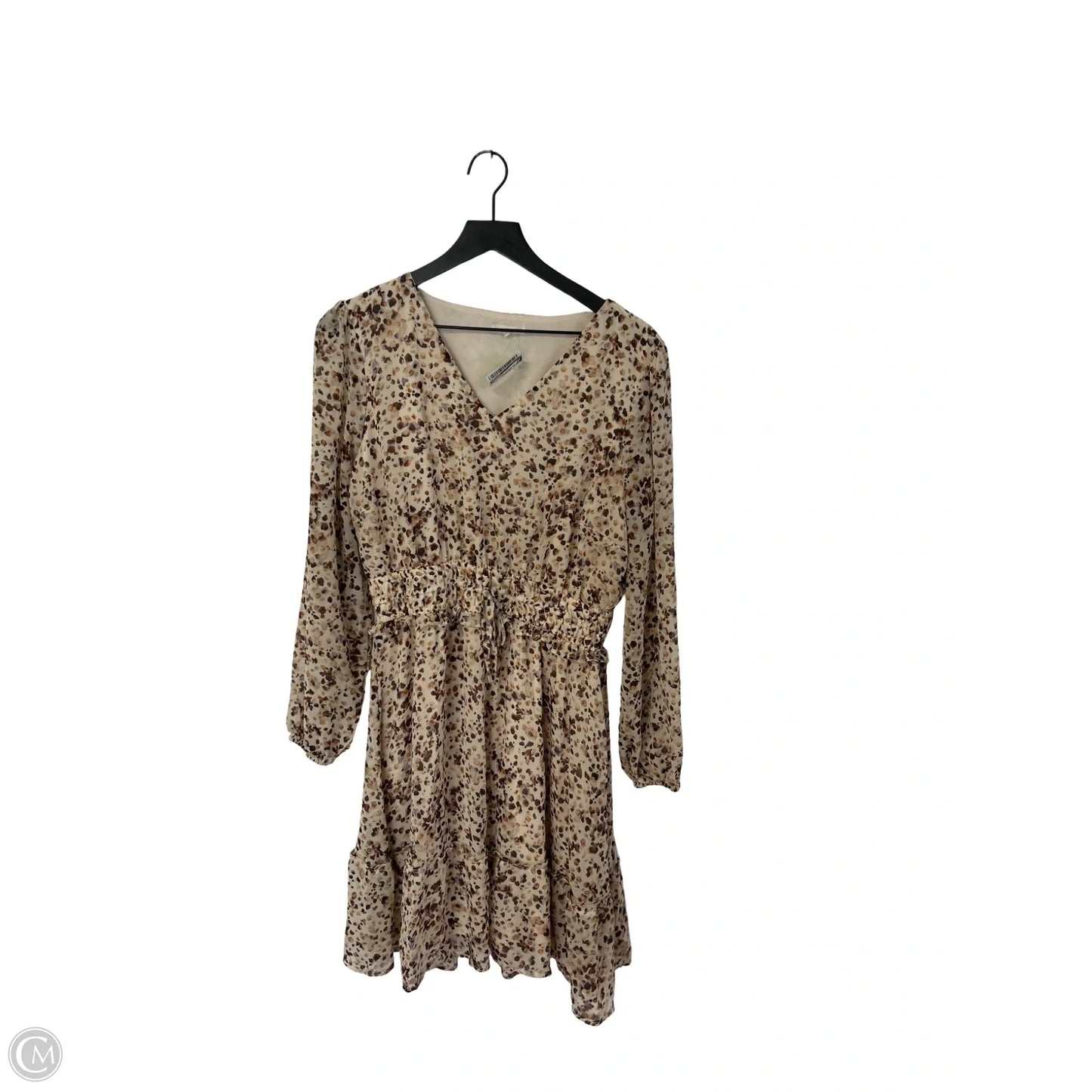 Dress Casual Short By Maurices In Brown & Cream, Size: L