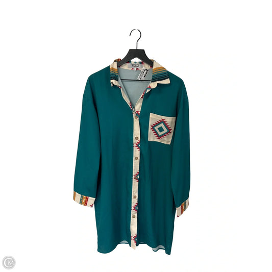 Dress Casual Short By Clothes Mentor In Teal, Size: L