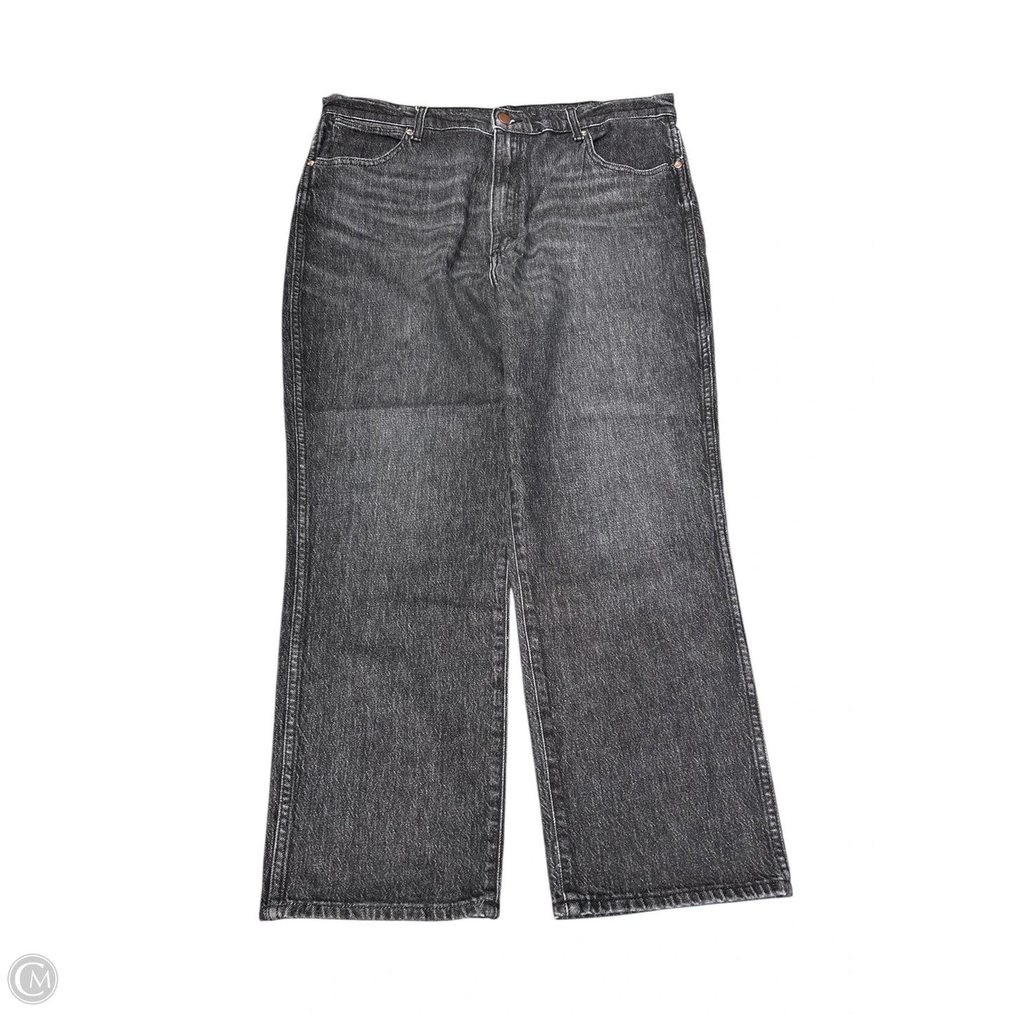 Jeans Straight By Wrangler In Black Denim, Size: 18