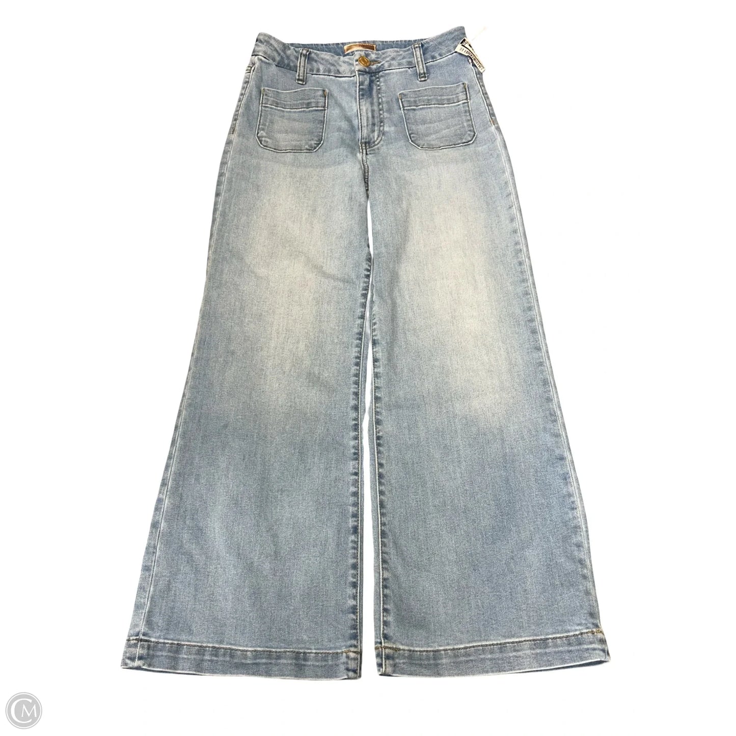 Jeans Wide Leg By Kut In Blue Denim, Size: 0