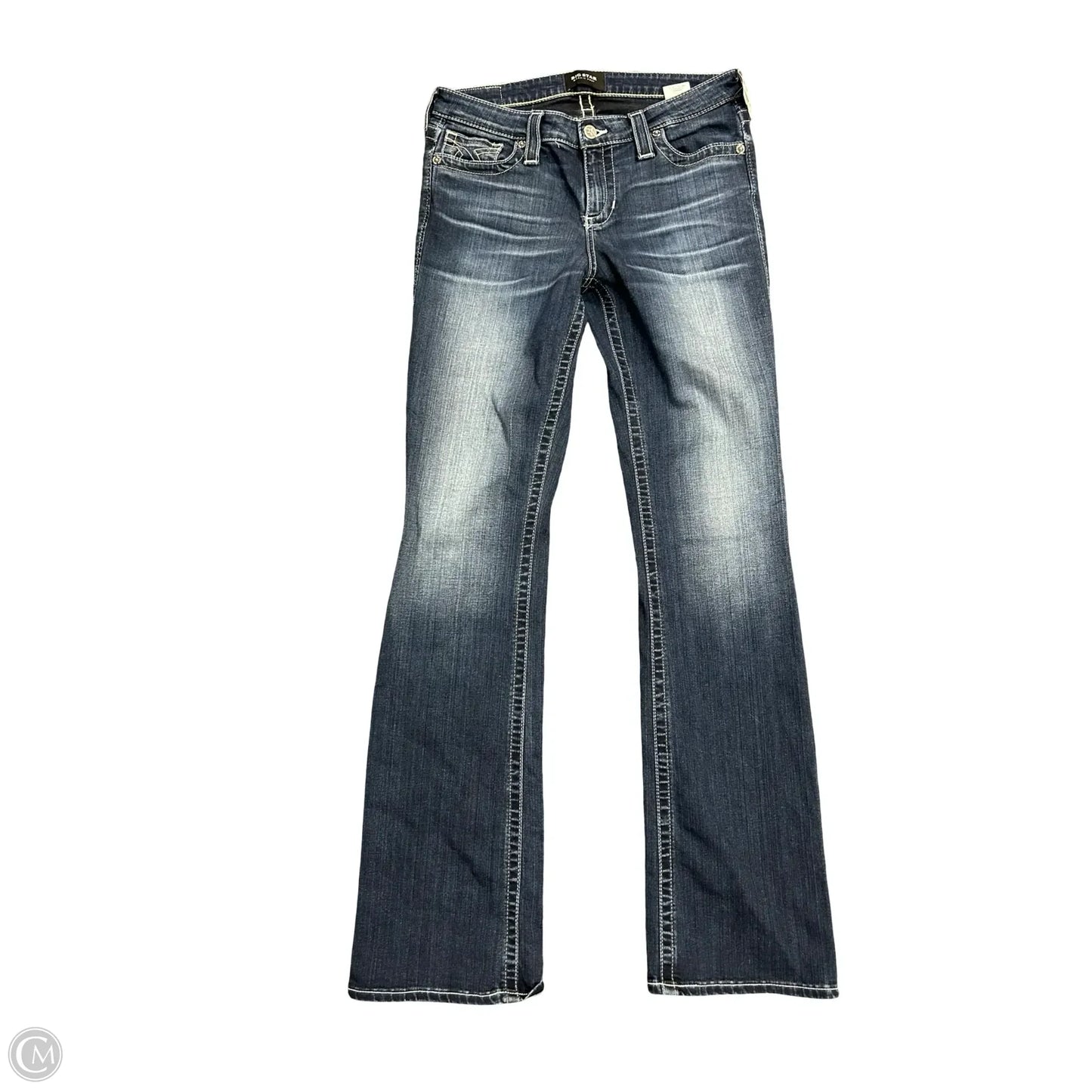 Jeans Boot Cut By Big Star In Blue Denim, Size: 6l