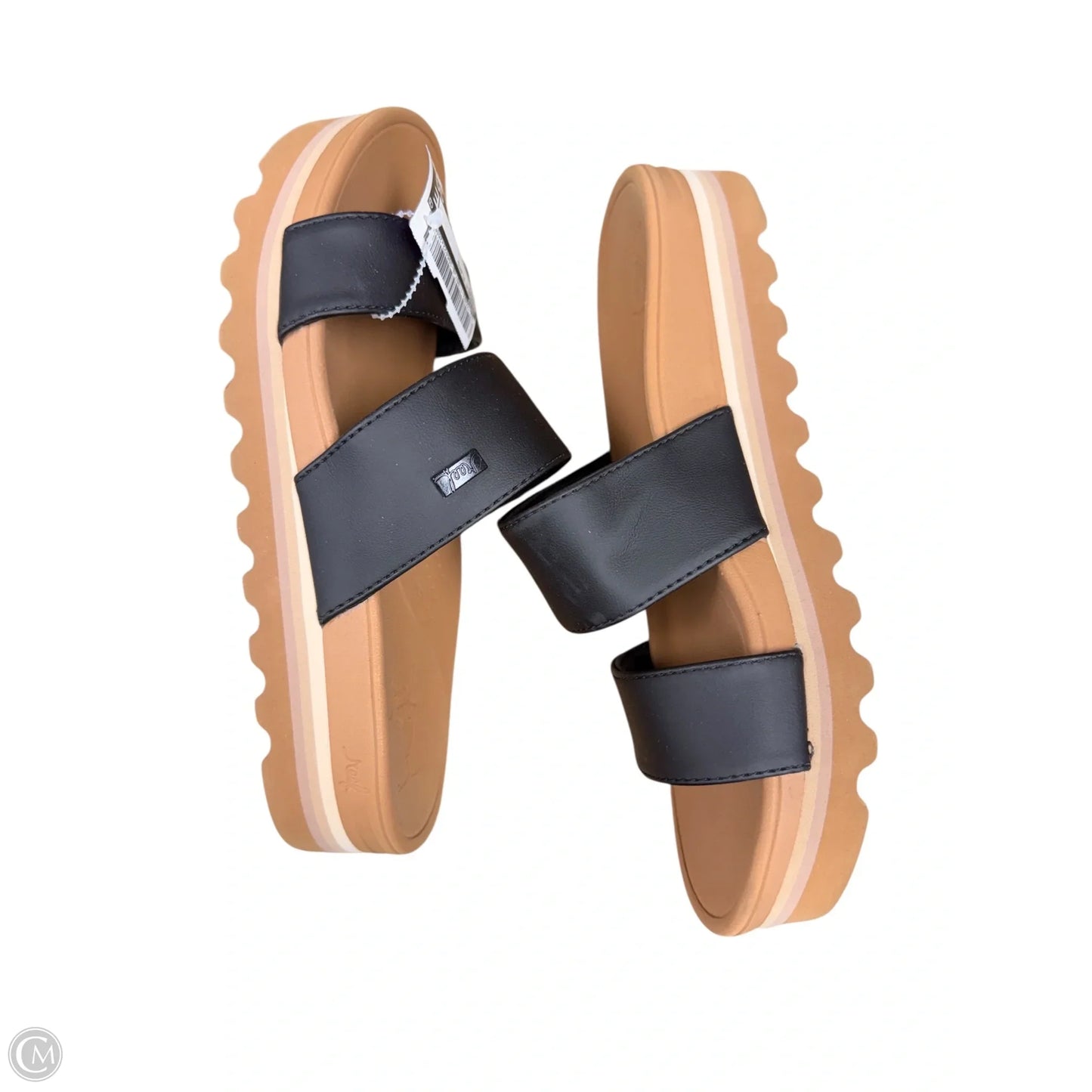 Sandals Flats By Reef In Black, Size: 8