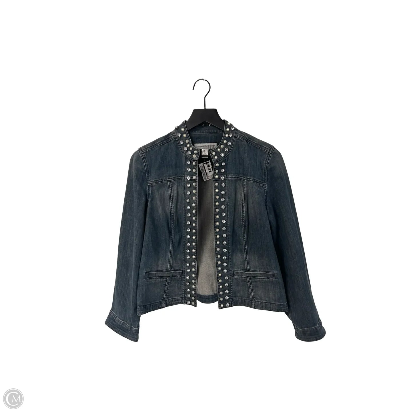 Jacket Denim By Chicos In Blue Denim, Size: S