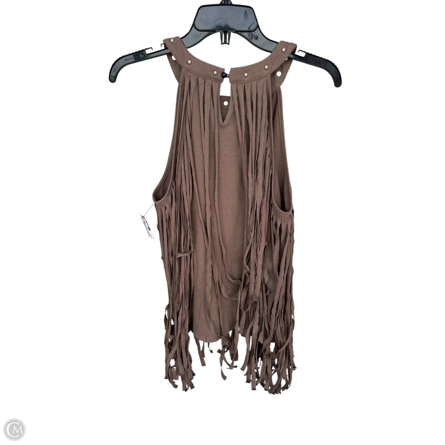 Top Sleeveless By Clothes Mentor In Brown, Size: 2x