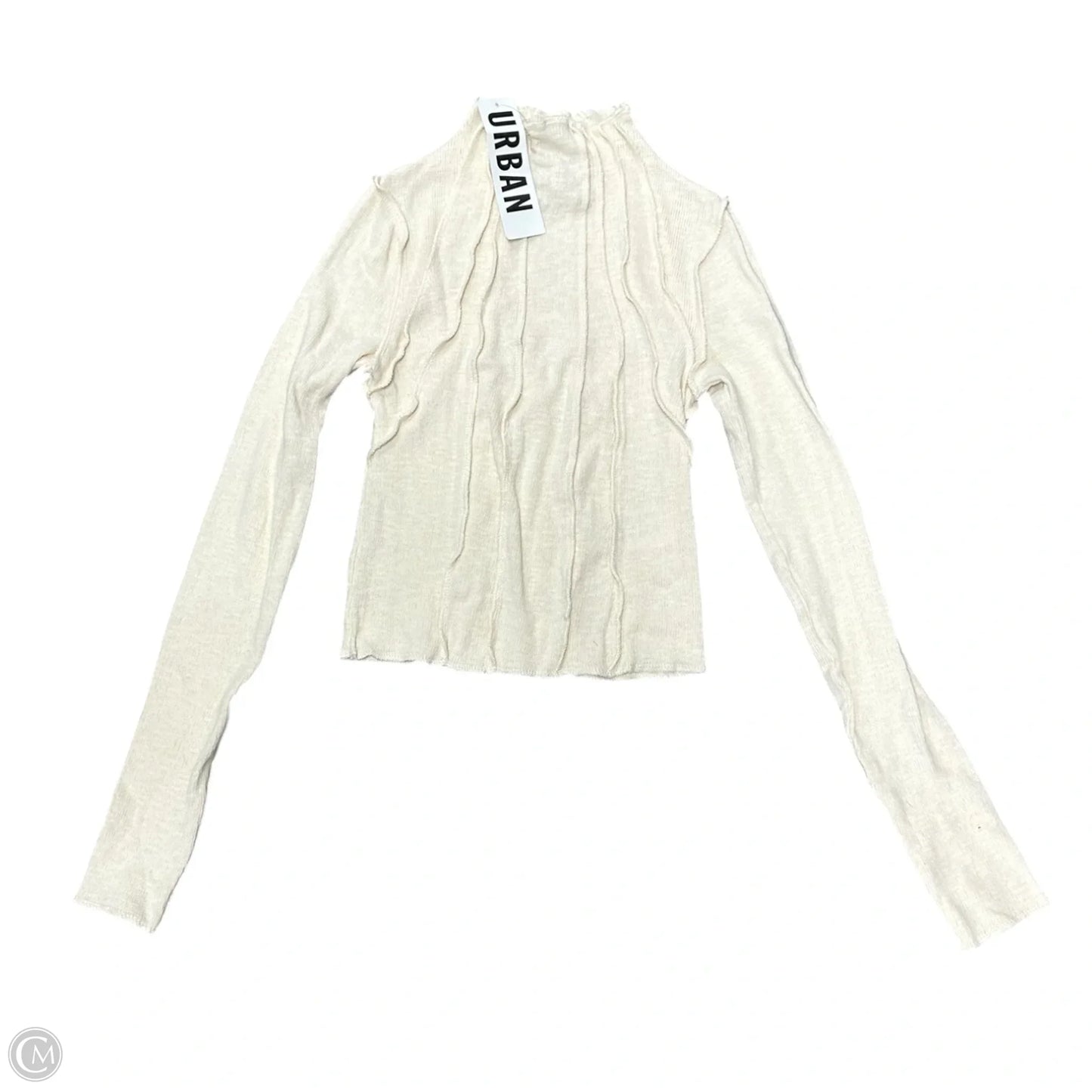 Top Long Sleeve By Bdg In Cream, Size: S