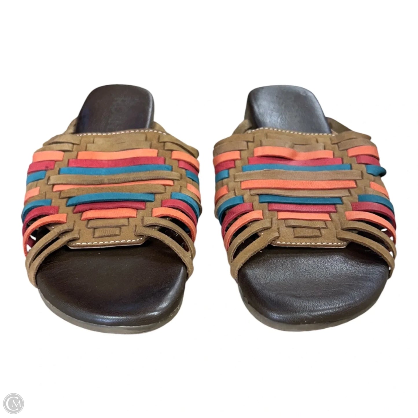 Sandals Flats By Cmc In Brown & Orange, Size: 7.5