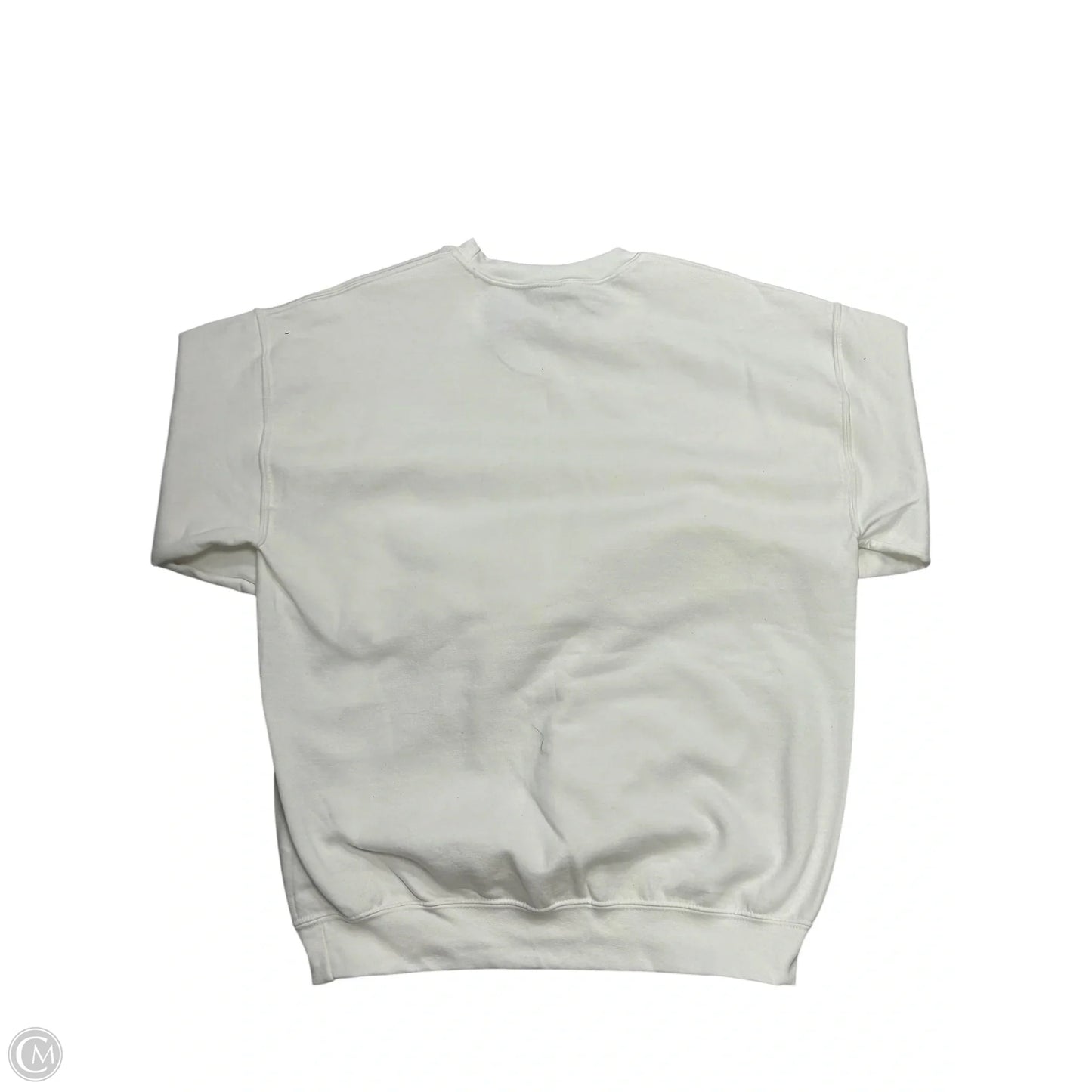 Sweatshirt Crewneck By Gildan In White, Size: L
