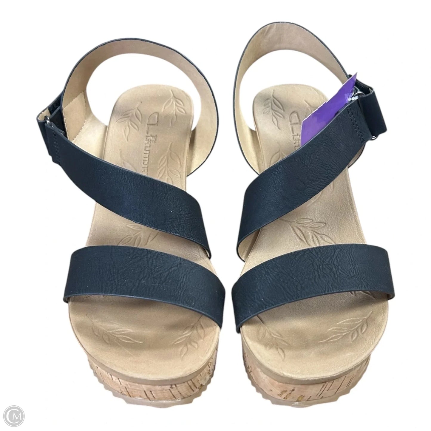 Sandals Heels Wedge By Chinese Laundry In Black, Size: 8.5