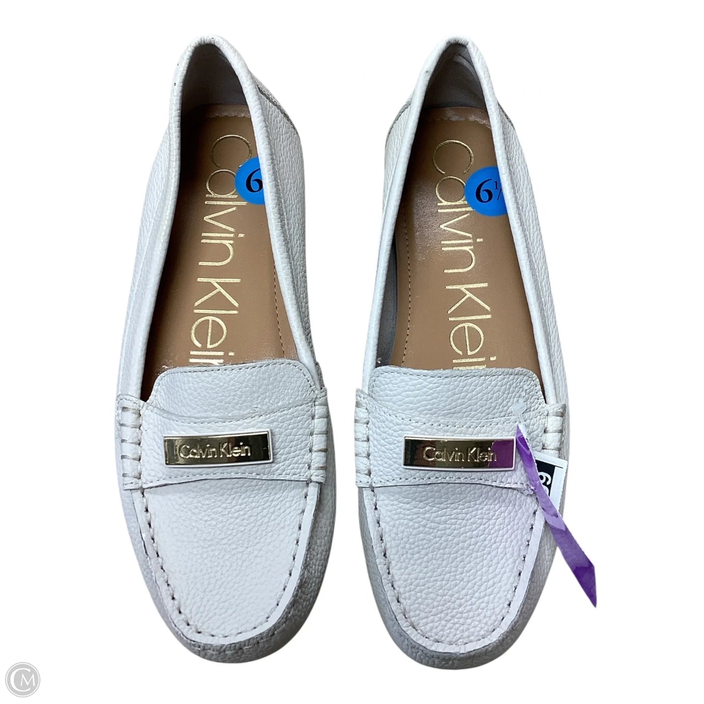 Shoes Flats By Calvin Klein In White, Size: 6.5