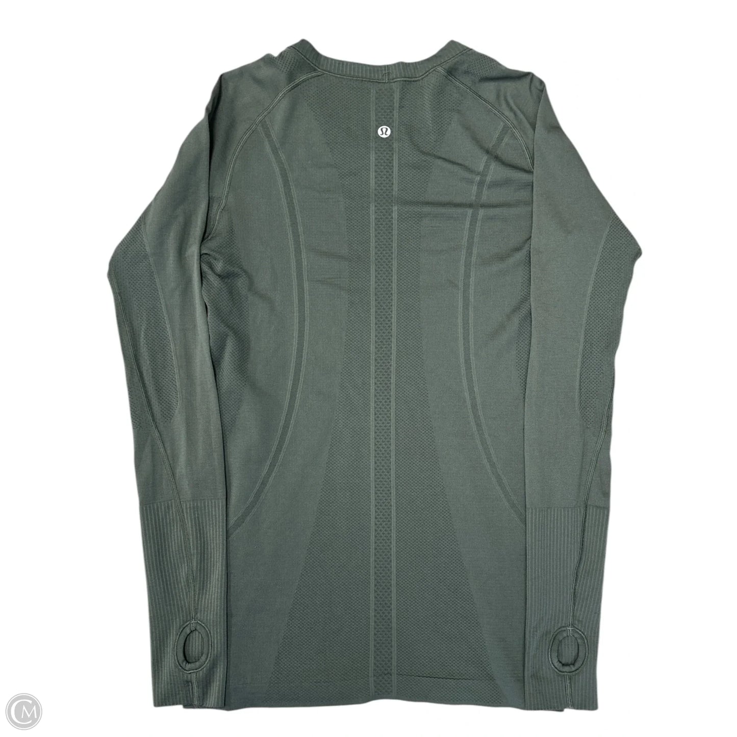 Athletic Top Long Sleeve Crewneck By Lululemon In Green, Size: 8