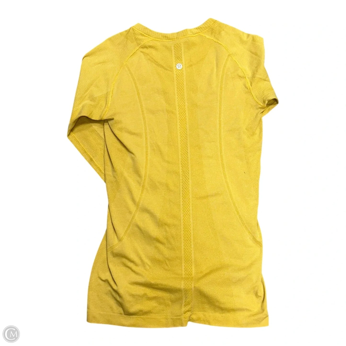Athletic Top Long Sleeve Crewneck By Lululemon In Yellow, Size: 8