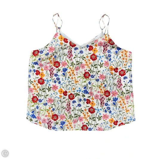 Top Sleeveless By Skies Are Blue In Floral Print, Size: 1x