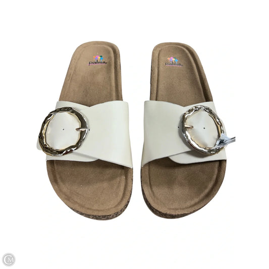 Sandals Flats By Clothes Mentor In Cream, Size: 10