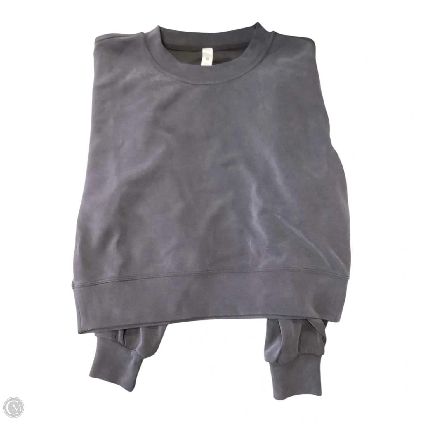 Athletic Sweatshirt Crewneck By Lululemon In Grey, Size: 2