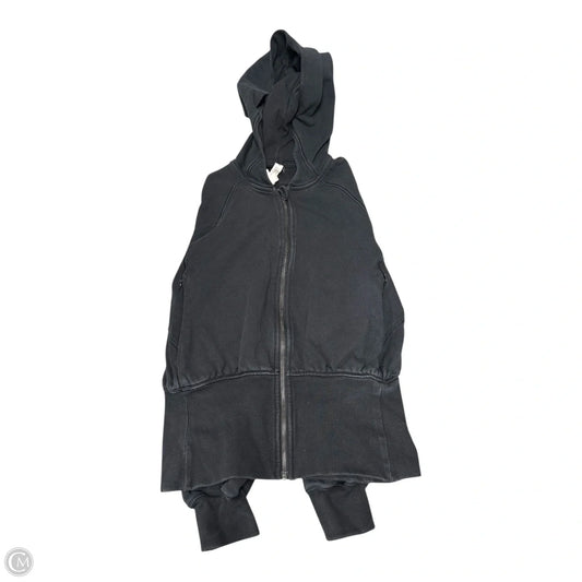 Athletic Sweatshirt Hoodie By Lululemon In Black, Size: 6