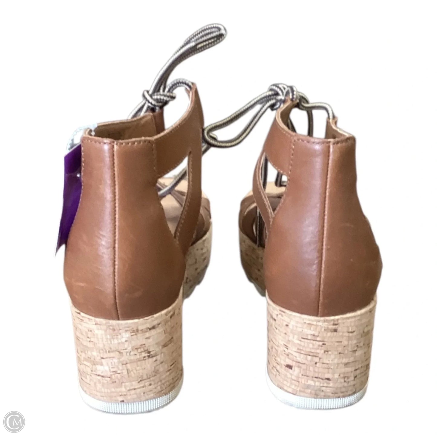 Sandals Heels Wedge By Sorel In Brown, Size: 9.5