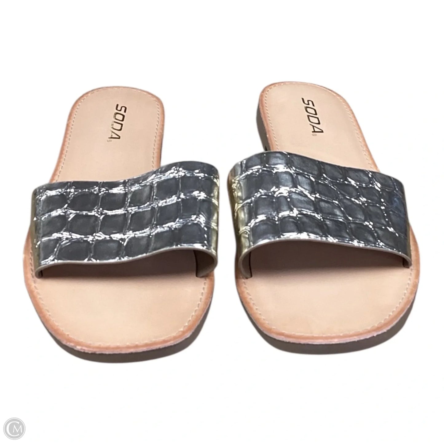Sandals Flats By Soda In Gold, Size: 8.5