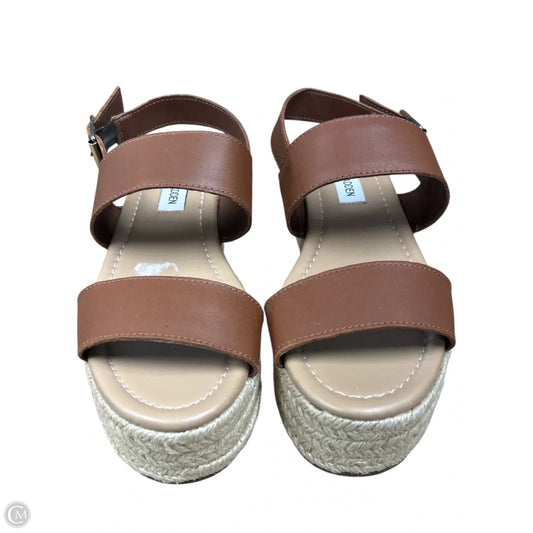 Sandals Heels Platform By Steve Madden In Brown, Size: 7