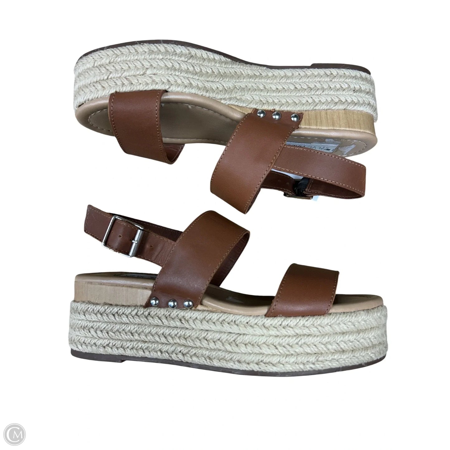 Sandals Heels Platform By Steve Madden In Brown, Size: 7