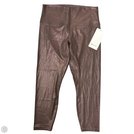 Athletic Leggings By Lululemon In Brown, Size: 12