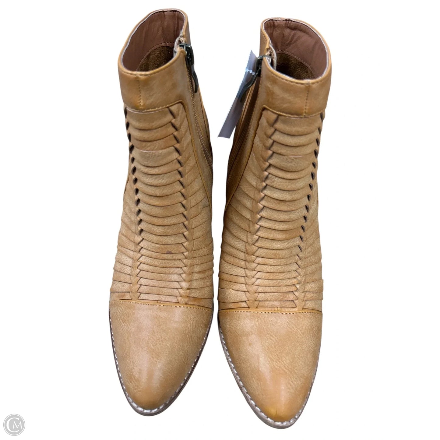 Boots Ankle Heels By Cmc In Copper, Size: 8