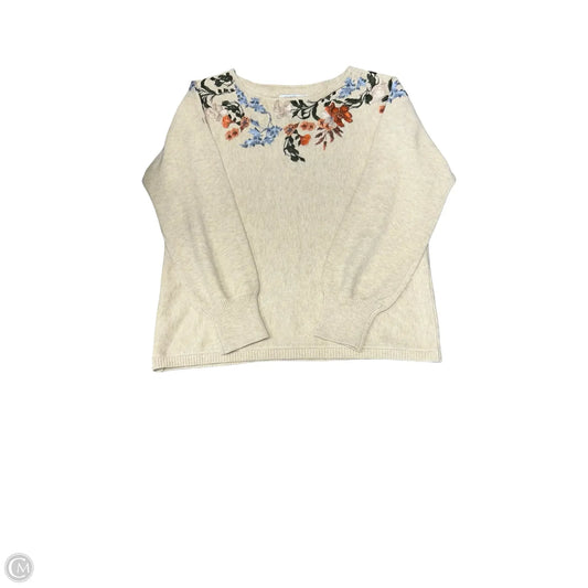 Sweater By Chicos In Floral Print, Size: S