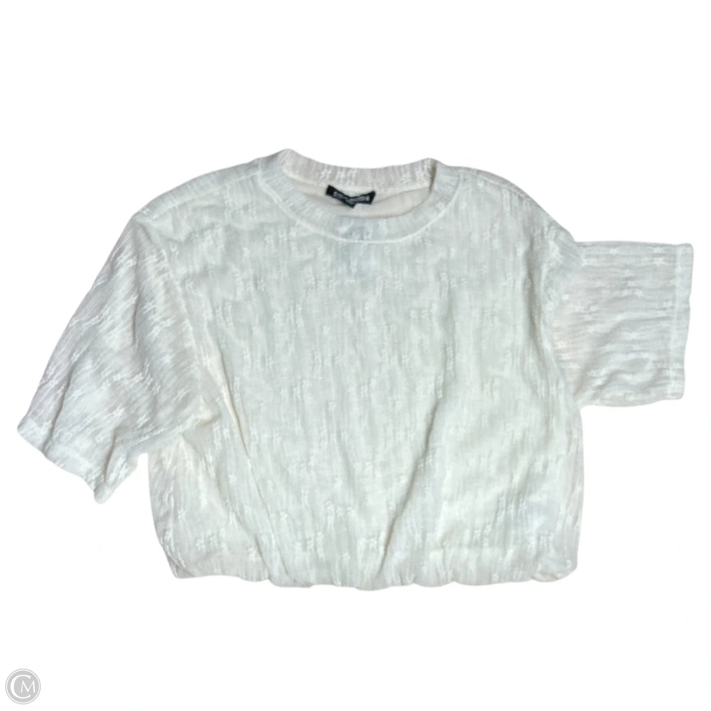 Top Short Sleeve By Steve Madden In Cream, Size: Xs