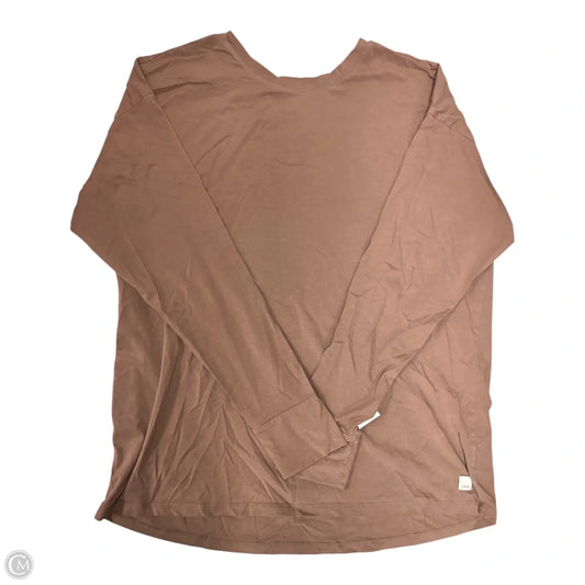 Athletic Top Long Sleeve Crewneck By Vuori In Brown, Size: S