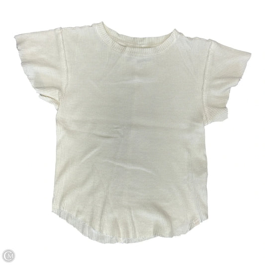 Top Short Sleeve By Free People In Cream, Size: Xs