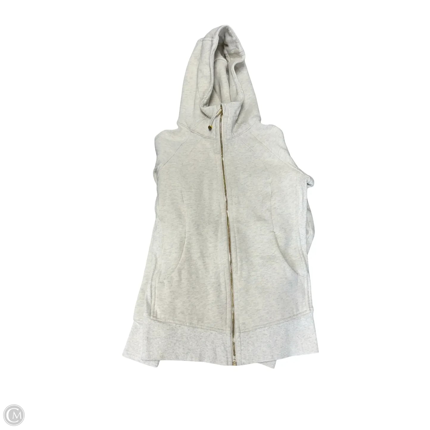 Athletic Sweatshirt Hoodie By Lululemon In Grey, Size: 4