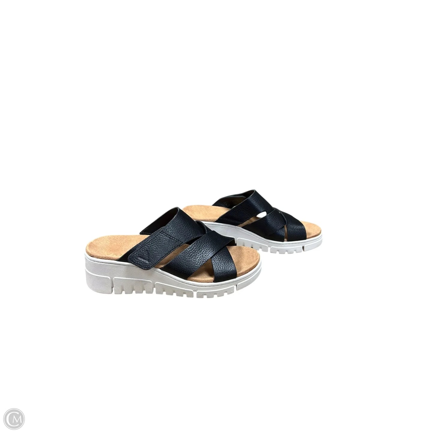 Sandals Heels Wedge By Vionic In Black, Size: 6.5