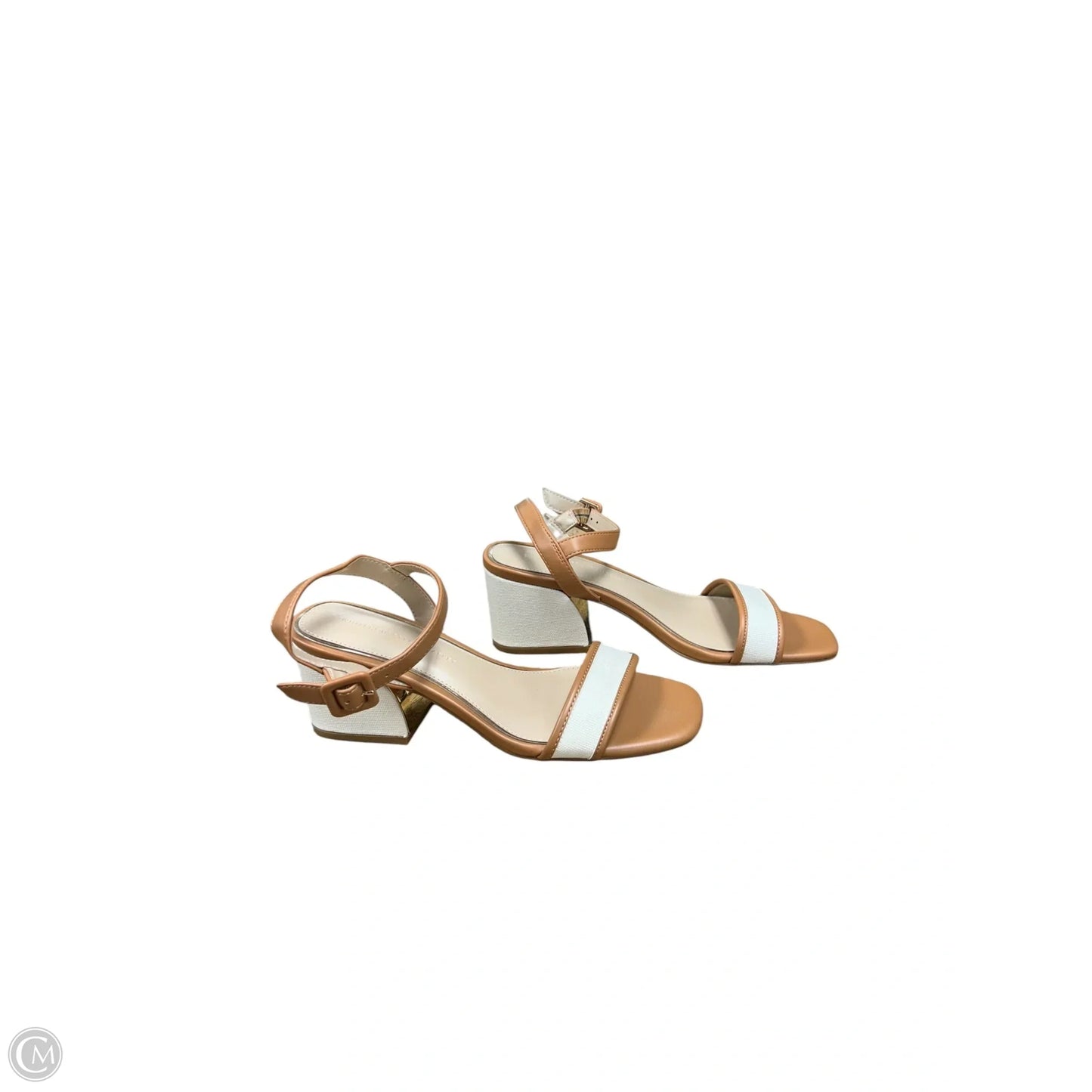 Sandals Heels Block By White House Black Market In Tan, Size: 6.5