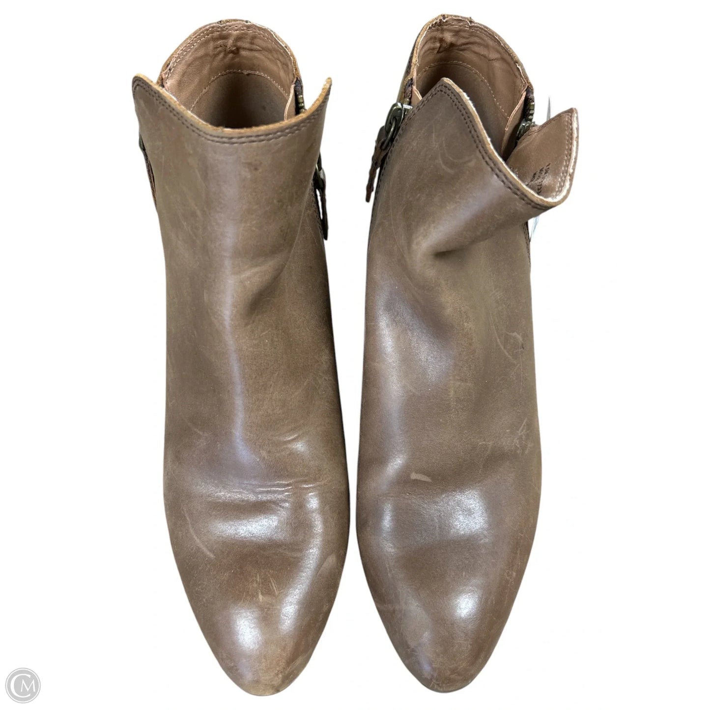 Boots Ankle Heels By Frye And Co In Brown, Size: 9.5