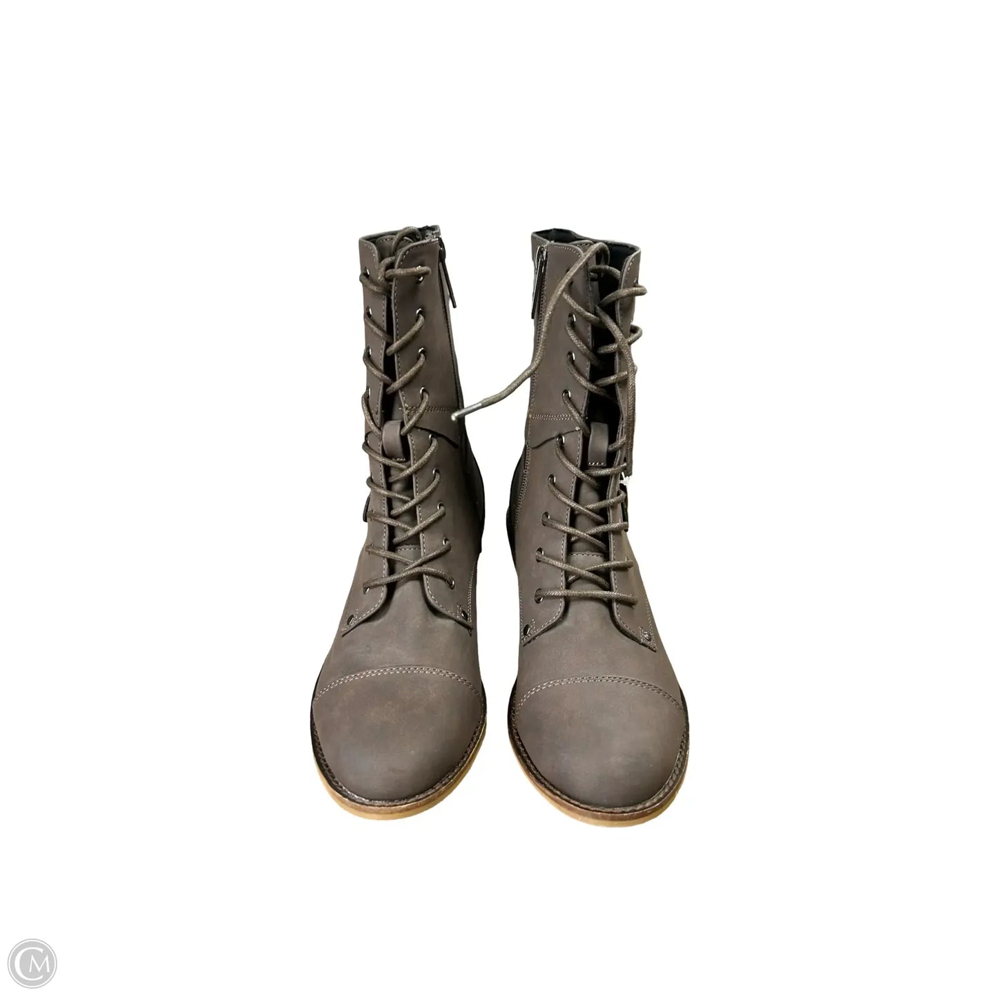Boots Ankle Flats By Clothes Mentor In Brown, Size: 8