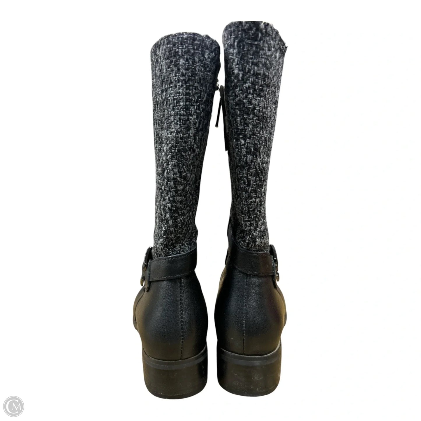 Boots Mid-calf Flats By Clothes Mentor In Black, Size: 7