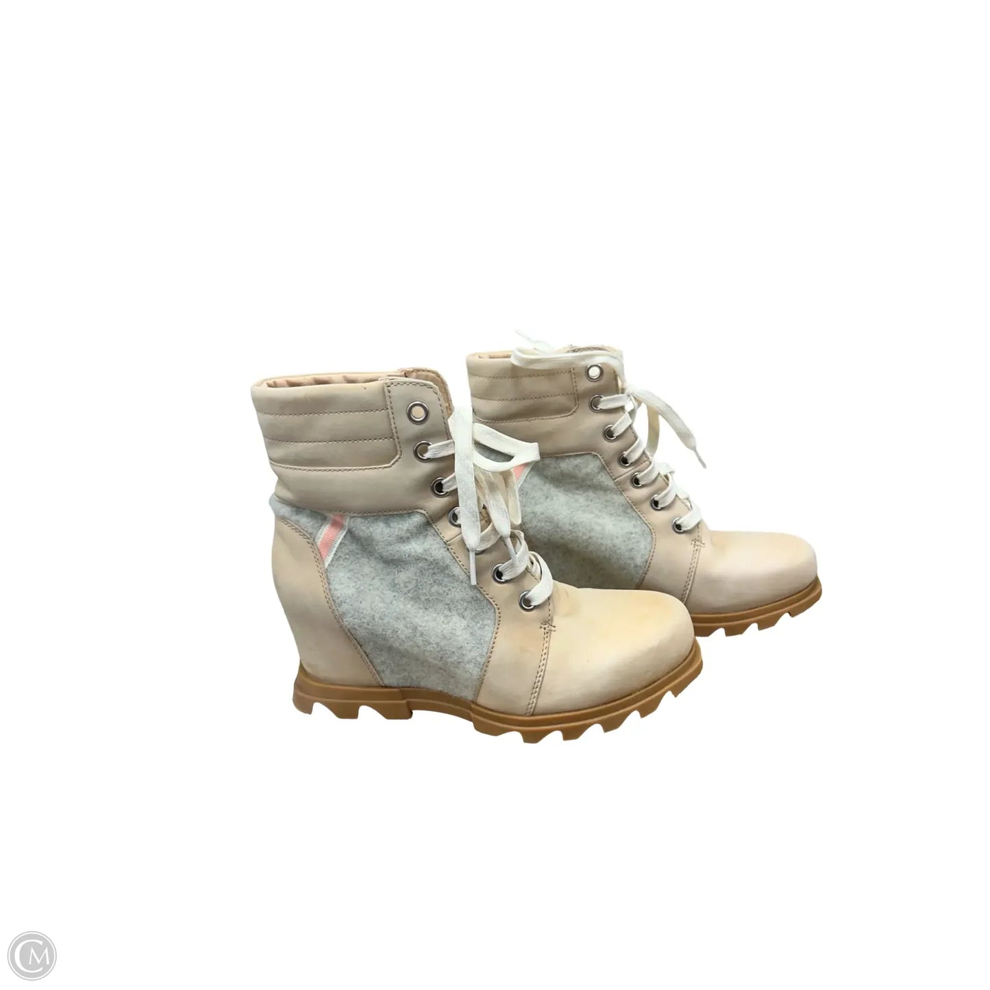 Boots Ankle Heels By Sorel In Beige, Size: 11