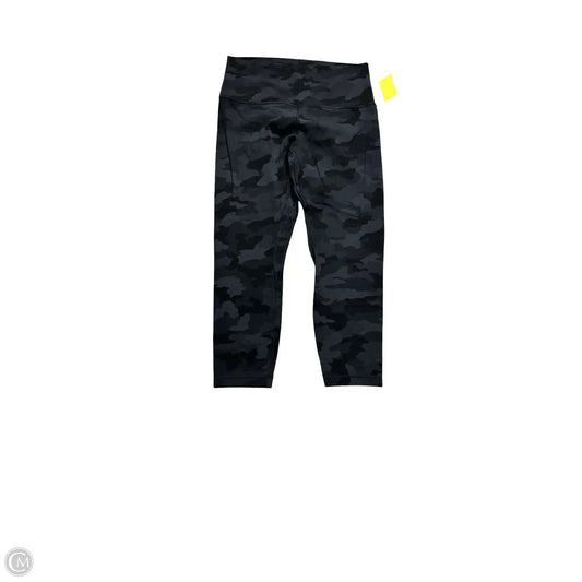 Athletic Leggings By Lululemon In Black & Grey, Size: 10
