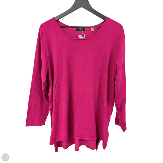 Sweater By T Tahari In Pink, Size: 1x