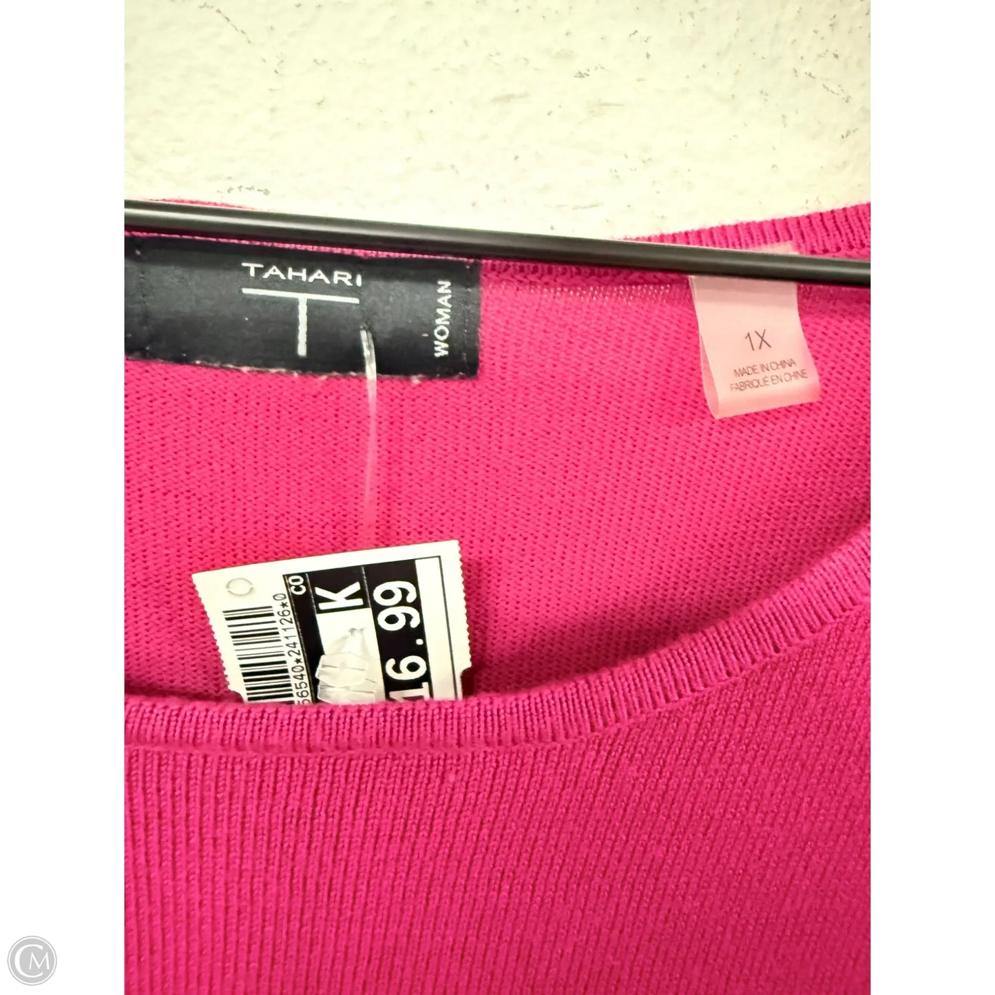 Sweater By T Tahari In Pink, Size: 1x