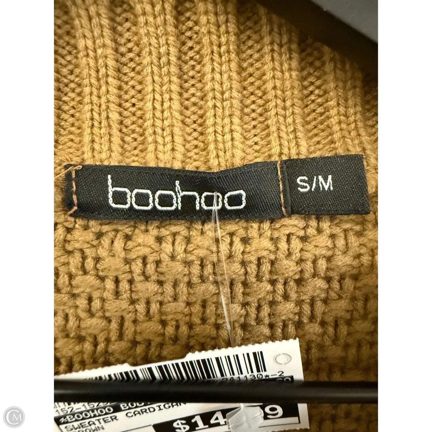 Sweater Cardigan By Boohoo Boutique In Brown, Size: S