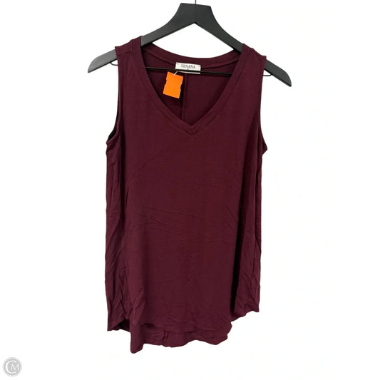 Top Sleeveless Basic By Zenana Outfitters In Maroon, Size: S